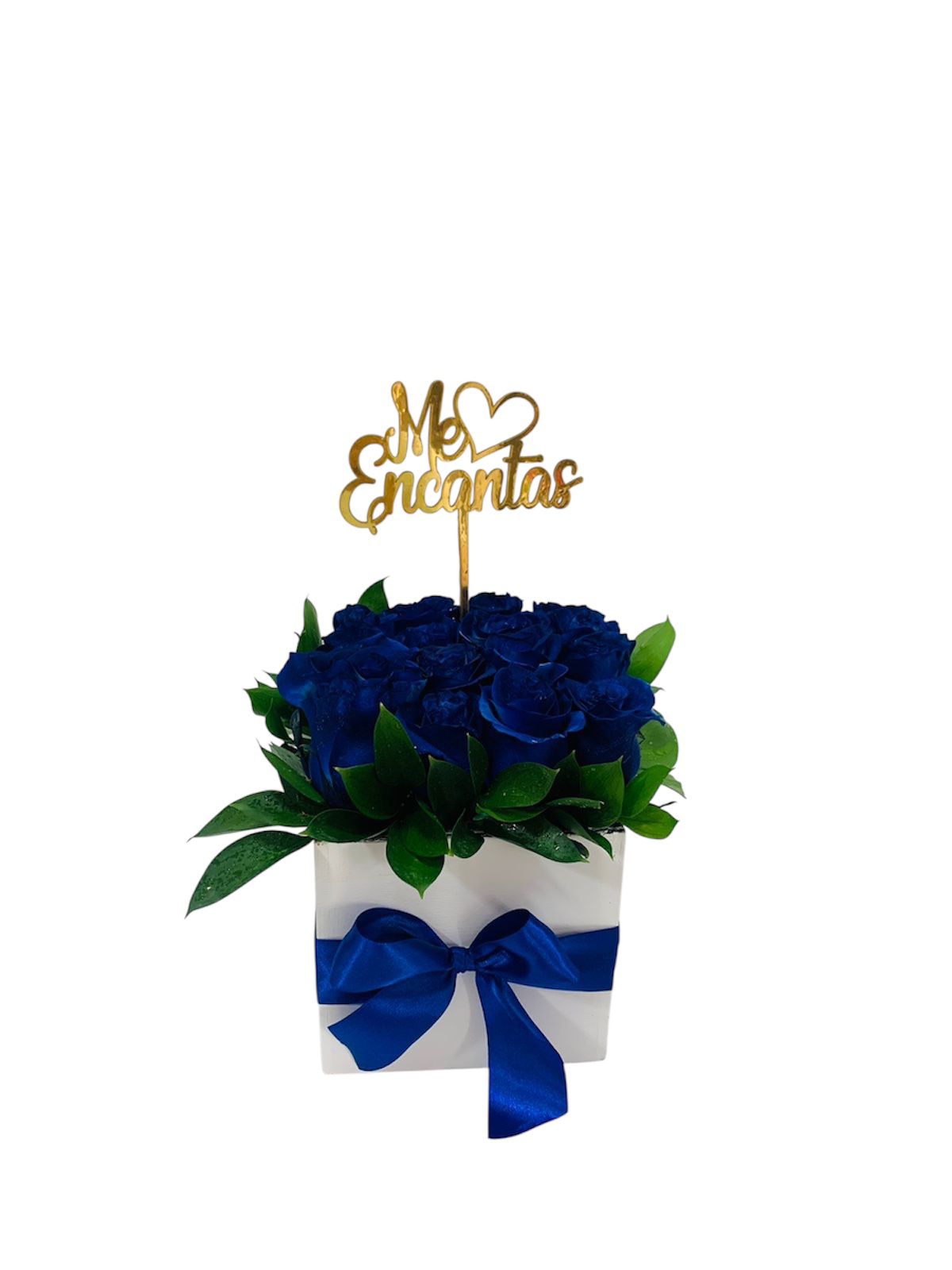 Flores rosas azul en Cali