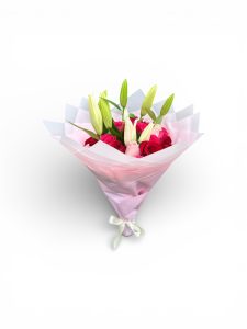 Bouquet de Rosas Elegantes Lirios – Flores a Domicilio en Cali