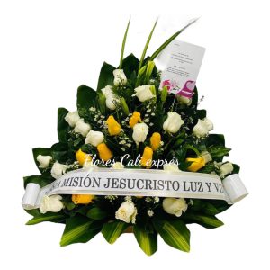 Corona Floral para Entierro – Envío Exprés en Cali