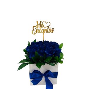 Flores rosas azul en Cali