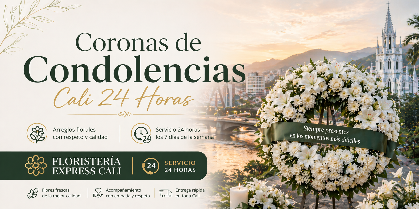 Coronas de Condolencias Cali 24 Horas