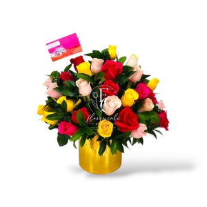 Caja Redonda de Flores Cali Domicilio Hoy
