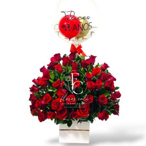 Caja de Rosas Grande Premium para Regalo