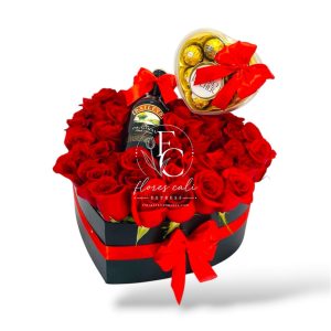 Caja de Rosas Rojas para Novia