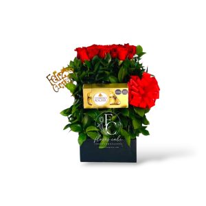 Caja de Rosas con Chocolates en Cali