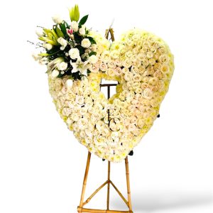 Corona Floral Fúnebre Grande y Elegante