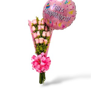 Ramo de Rosas con Globo