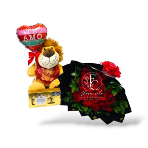 Ramo de Rosas con Peluche y Chocolates en Cali